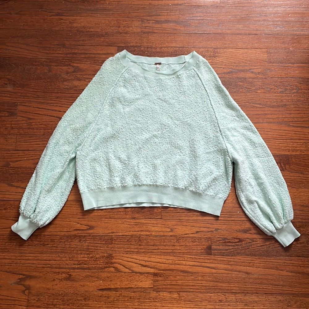 Free People Mint Green Sweatshirt